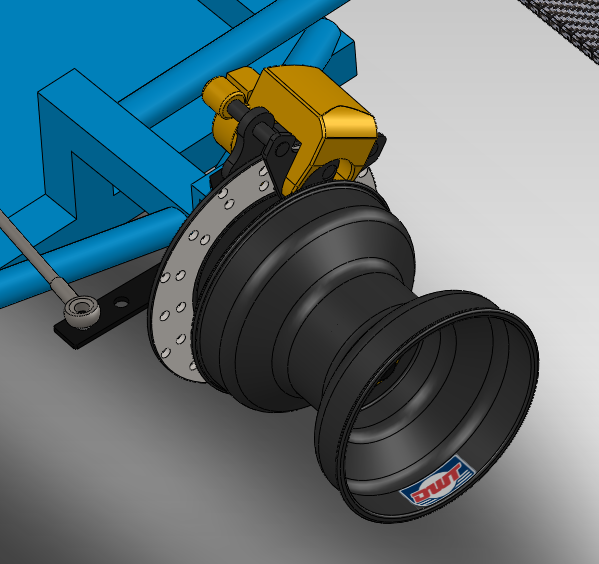 SolidWorks model of the front brake system
